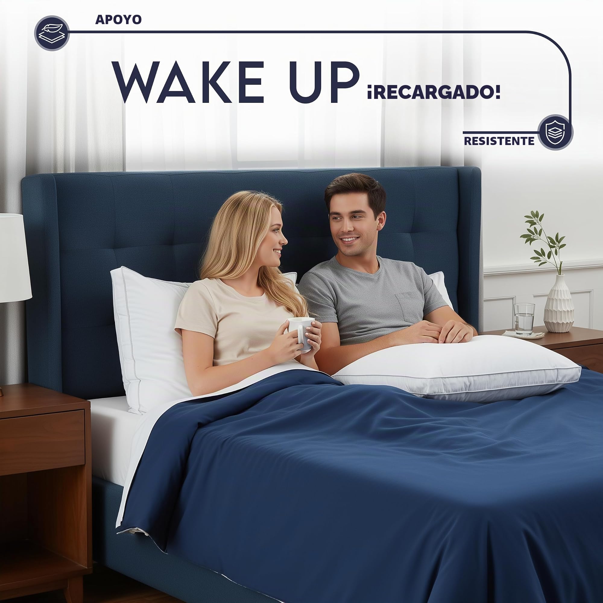 Utopia Bedding Almohadas de Cama para Dormir tamaño Queen (Blanco), Juego de 2, Calidad de Hotel refrescante, Almohada Reforzada para Dormir Boca Arriba, Boca Abajo o de Lado