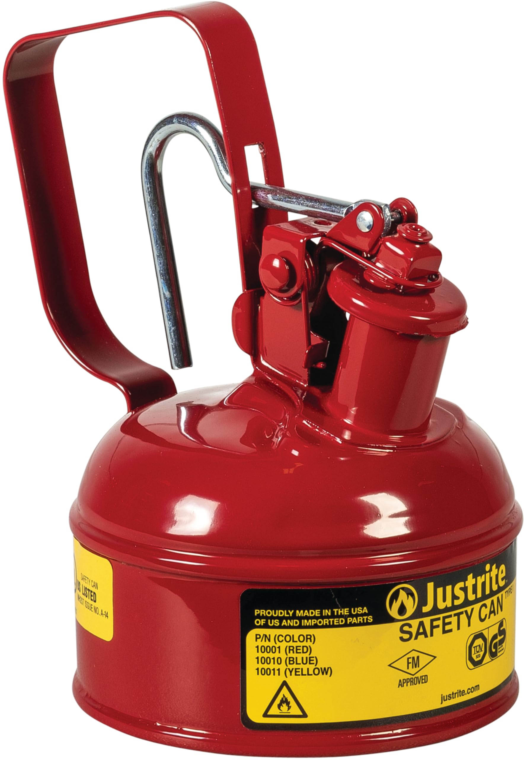 Justrite Sicherheitsfläschchen Typ I mit Poignée à Gâchette, 0,5 L, Rot