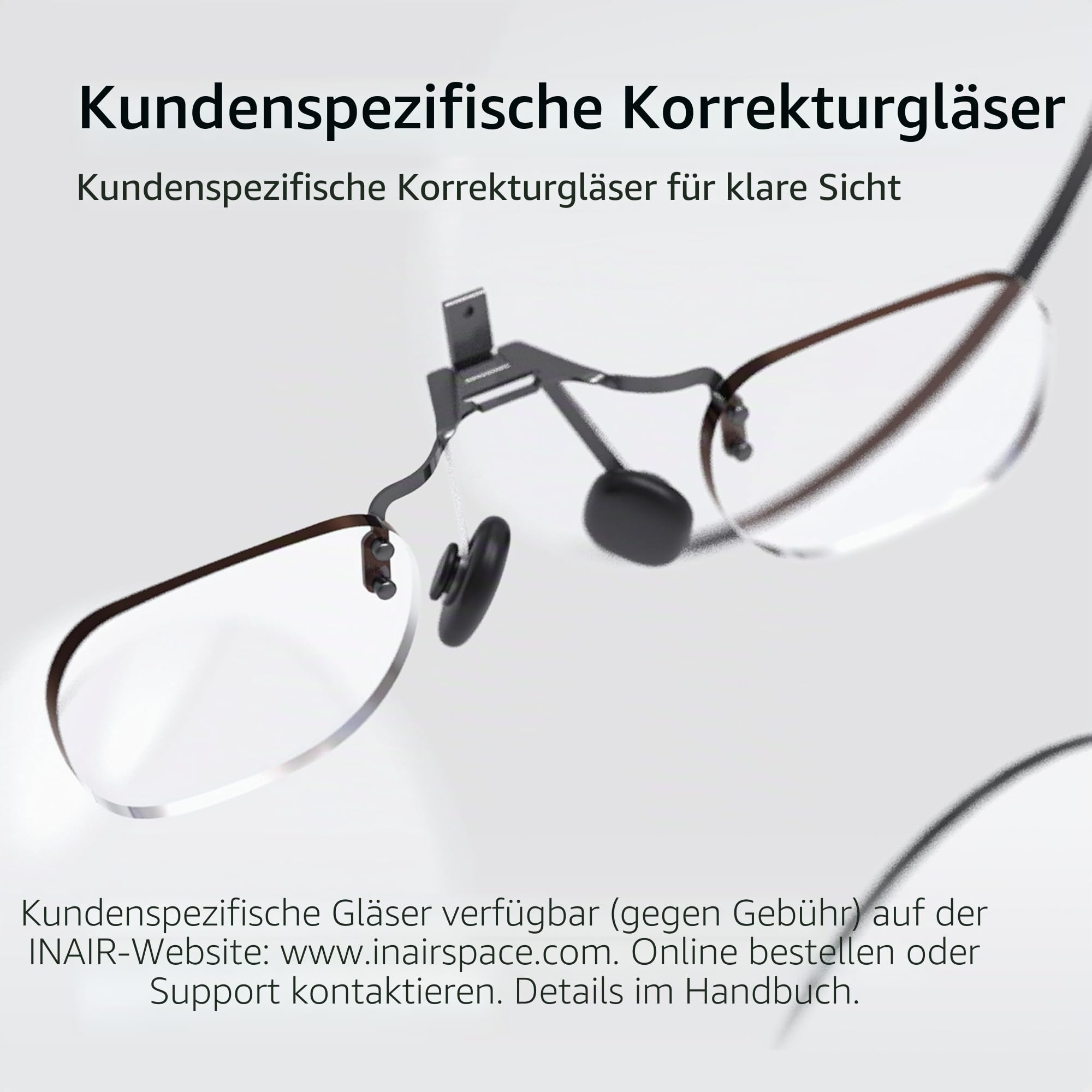 INAIR Pro AR-Brille, 2D-zu-3D-Bild und Video, Realitäts-/Virtual-Switch, Multi-Screen, 120 Hz Display für Arbeit und Unterhaltung, kompatibel mit iPhone 15/16, Android, Mac Win Steam Deck