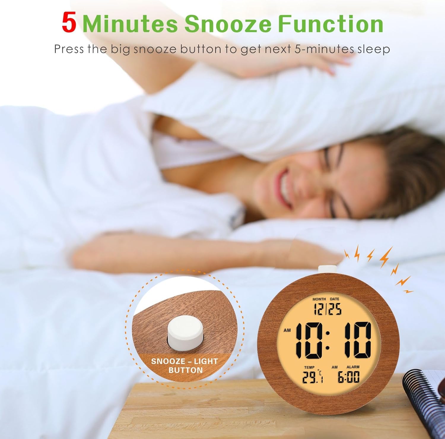Wake Up in Style: A Review of the Plumeet Wooden Digital Alarm Clock