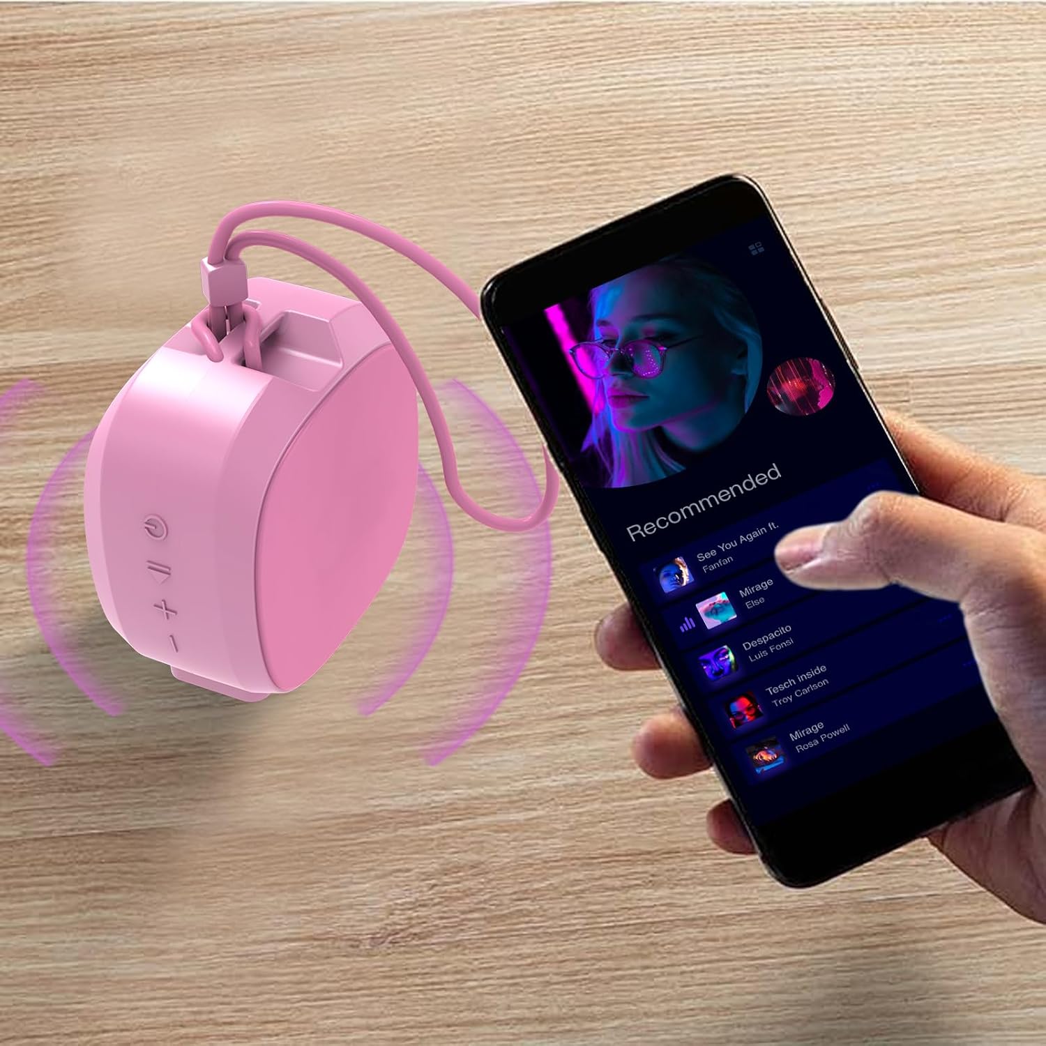 Bluetooth Speaker Portable Media Players Clear Loud Stereo Sound Deep Bass Wireless Speaker With Lights TWS IPX5 Waterproof Small Speakers Long Playtime for Home/Party/Outdoor/Beach Electronic Gadgets - Image 4