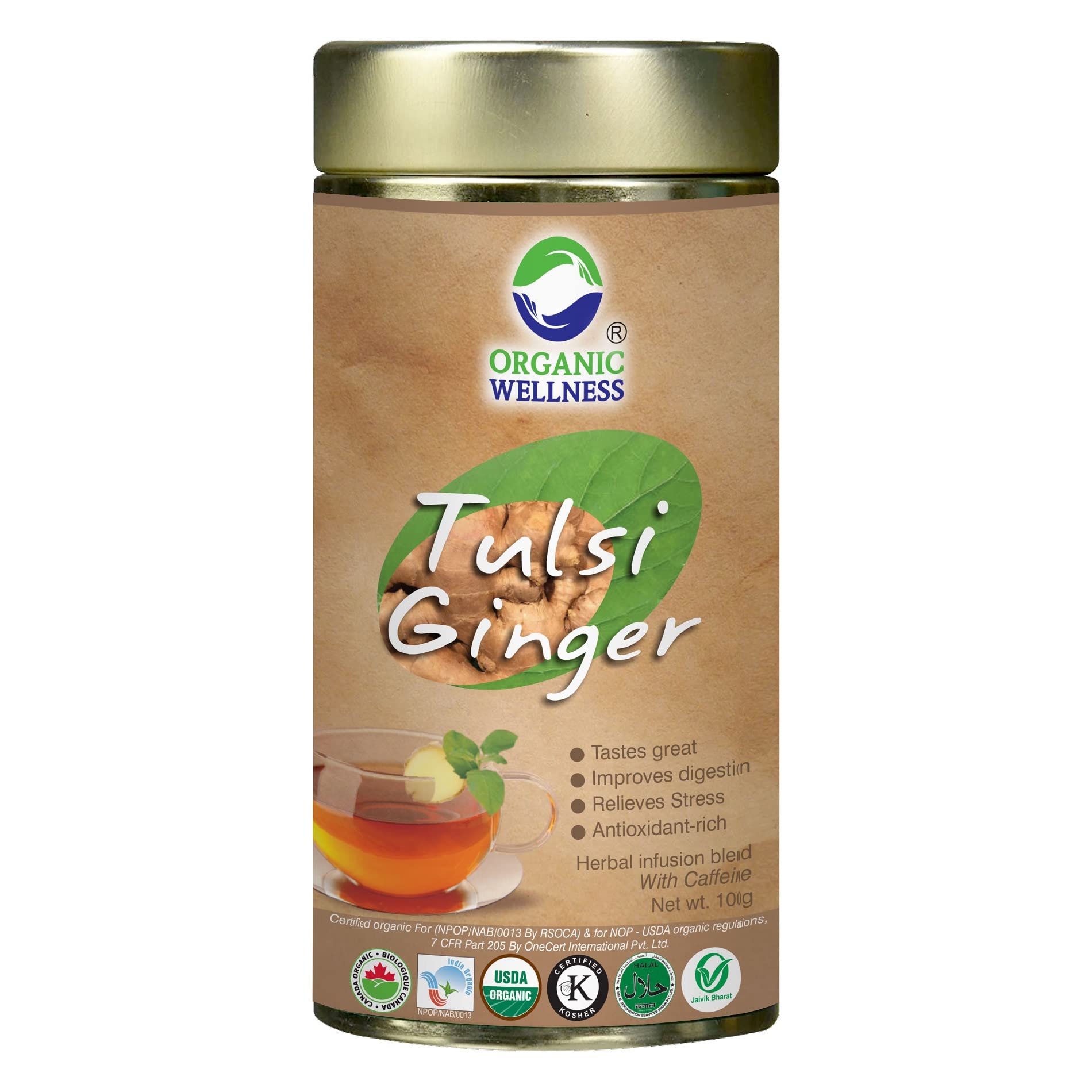 See full amazon price history chart for Organic Wellness Tulsi Ginger 100 Gram Tin | Herbal Tea | Organic Wellness Tulsi Ginger 100 Gram Tin | Herbal Tea | (B01N5PIYN8) Amazon Price History, Amazon Price Tracker
