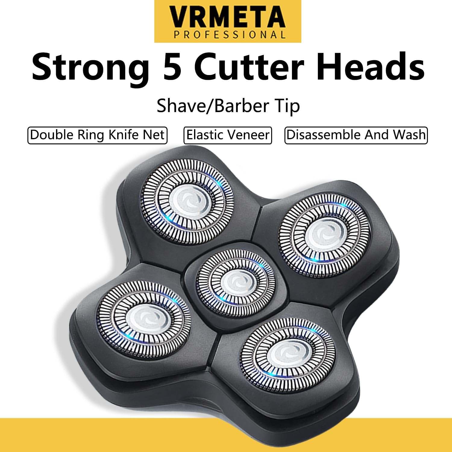 New Upgrade Head Shaver Replacement Heads for Skull Shaver Pitbull Platinum Pro Butterfly Kiss, and Palm Hypo-Allergenic Electric Razor - Image 8