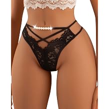 Banamic Women G-String Thongs T-back Lace Hollow Out Thongs Floral Breathable Sexy Panties