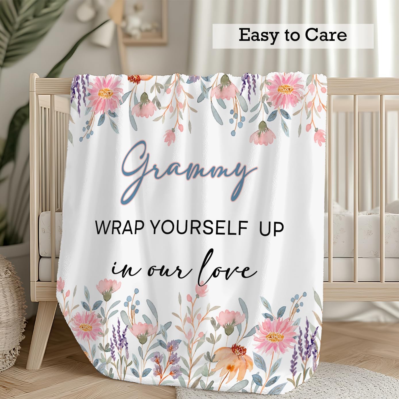 Grammy Blanket, Grammy Gifts Blankets Throw, Grandma Gifts, Mothers Day Birthday Gift for Grammie Grandma Blankets Decor, GrammyWrap Yourself up in Our Love Blanket Bed Throw 50x60 Inches - Image 3