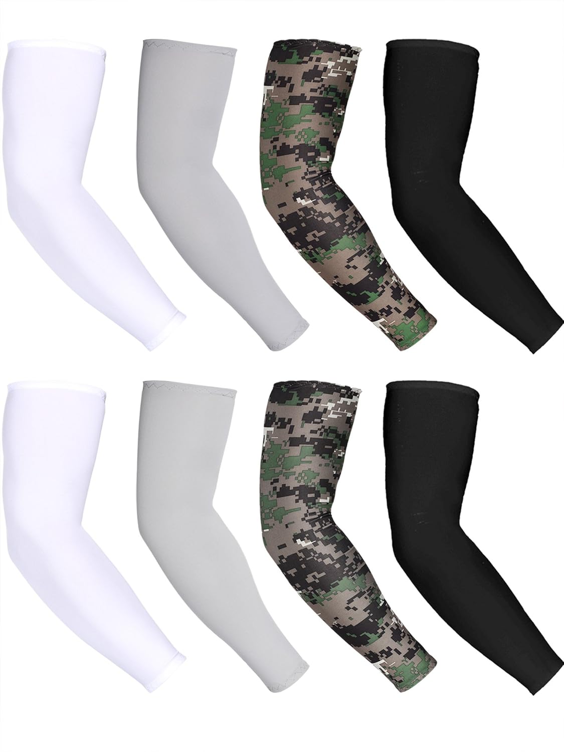 Miniatura 7 de 8 pares de mangas de enfriamiento unisex con protección UV para brazo de seda de hielo