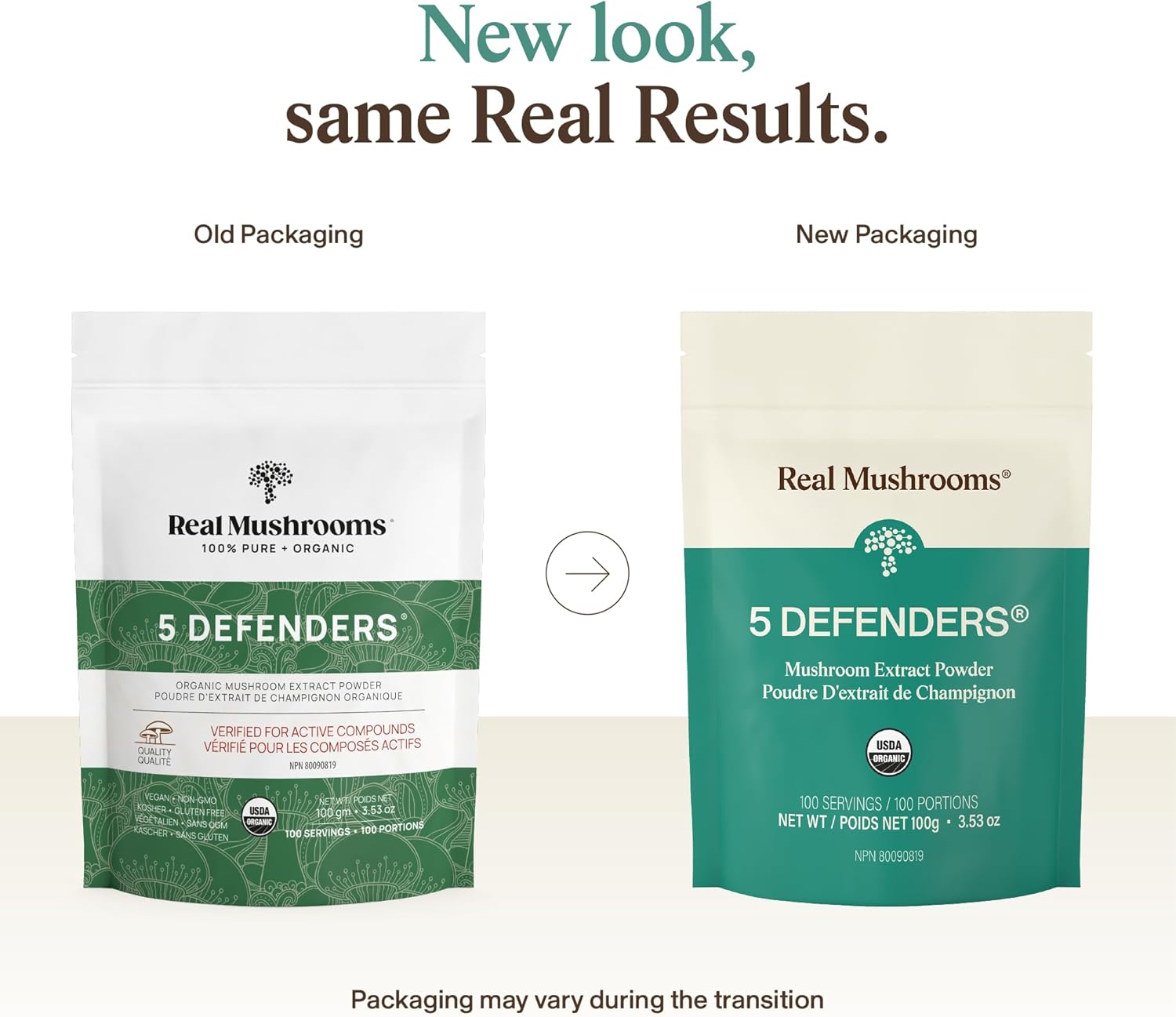 Real Mushrooms 5 Defenders Mushroom Complex Powder – Organic Mushrooms Extract from Chaga, Reishi, Turkey Tail, Maitake & Shiitake Mushroom Blend for Wellness Support with Beta Glucans - 100 Servings - Image 2