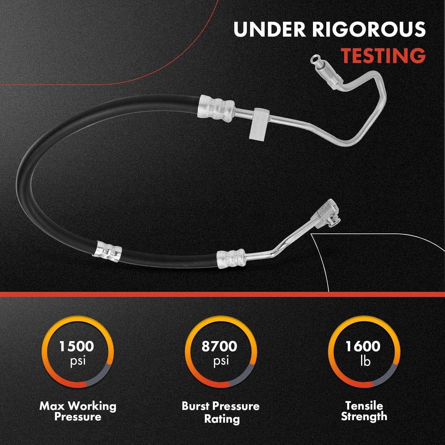 A-Premium Power Steering Pressure Hose Line Assembly Compatible with Honda Prelude 1997-2001, 2.2L, Manual Transmission