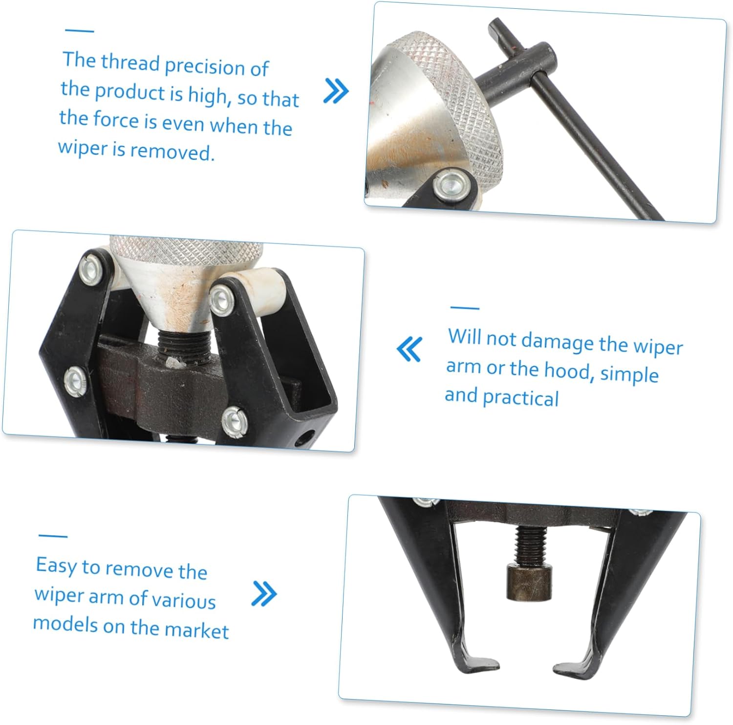 Adjustable Windshield Wiper Arm Removal Tool Mechanics Puller Kit Design for Arm Removal Simple for Various Models
