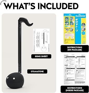 Otamatone Japanese Electronic Synthesizer Musical Instrument Toy - Black | Portable Music Synthesizer from Japan by Maywa Denki Studio Award Winning Educational Fun Gift for Children, Teens & Adults