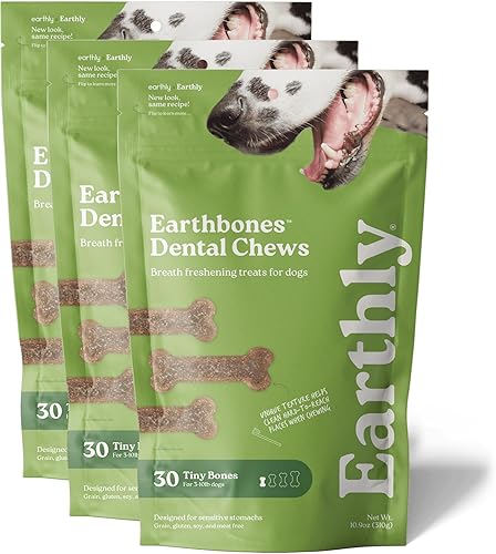 Miniatura 1 de Earthbones Dental para perros pequeños, 90 unidades (3 unidades)