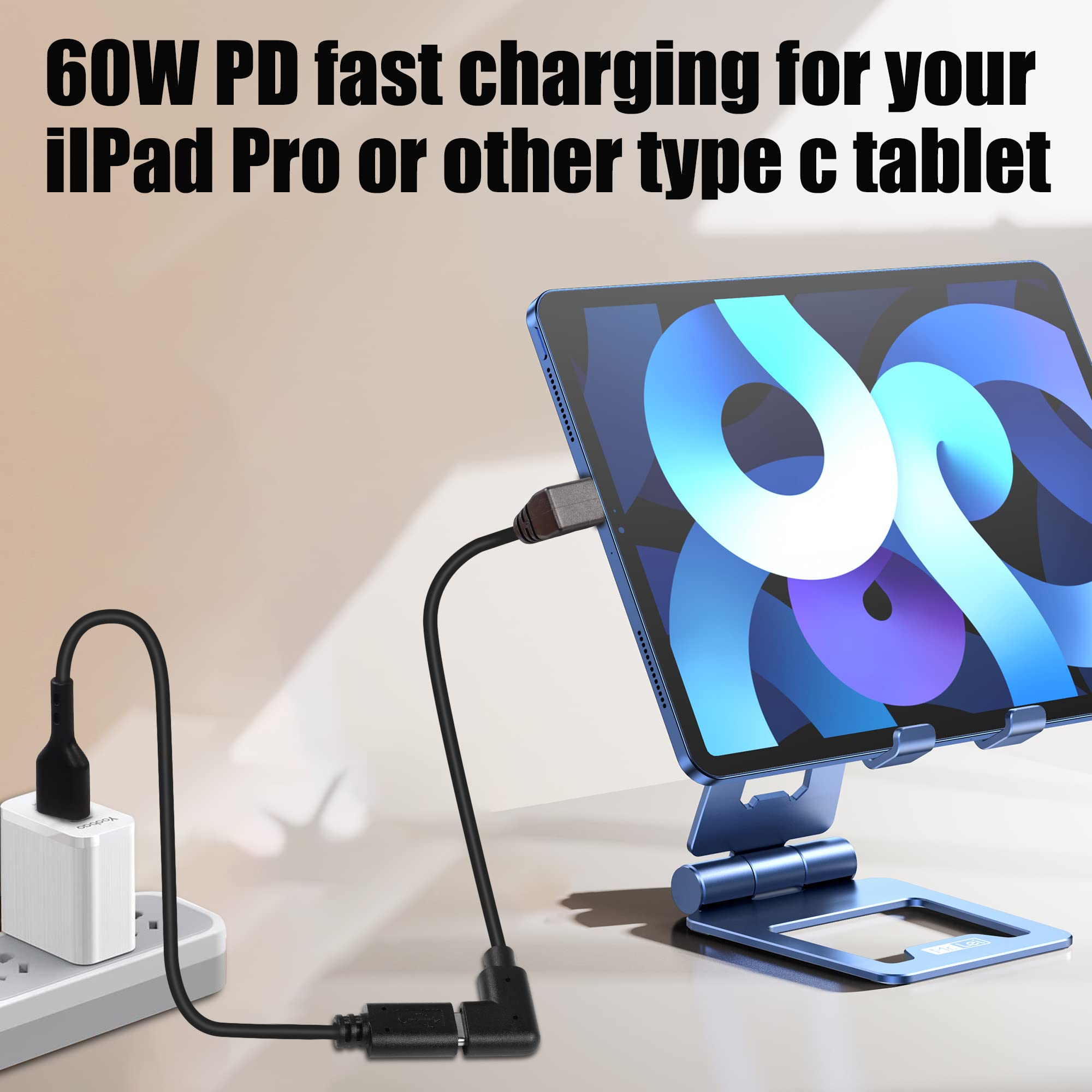 USB C Cable 3.3ft (1Meter), USB C 90 Degree Cable, 60W Type C Cable USB C Cable 3.3ft (1Meter), USB C 90 Degree Cable, 60W Type C Cable