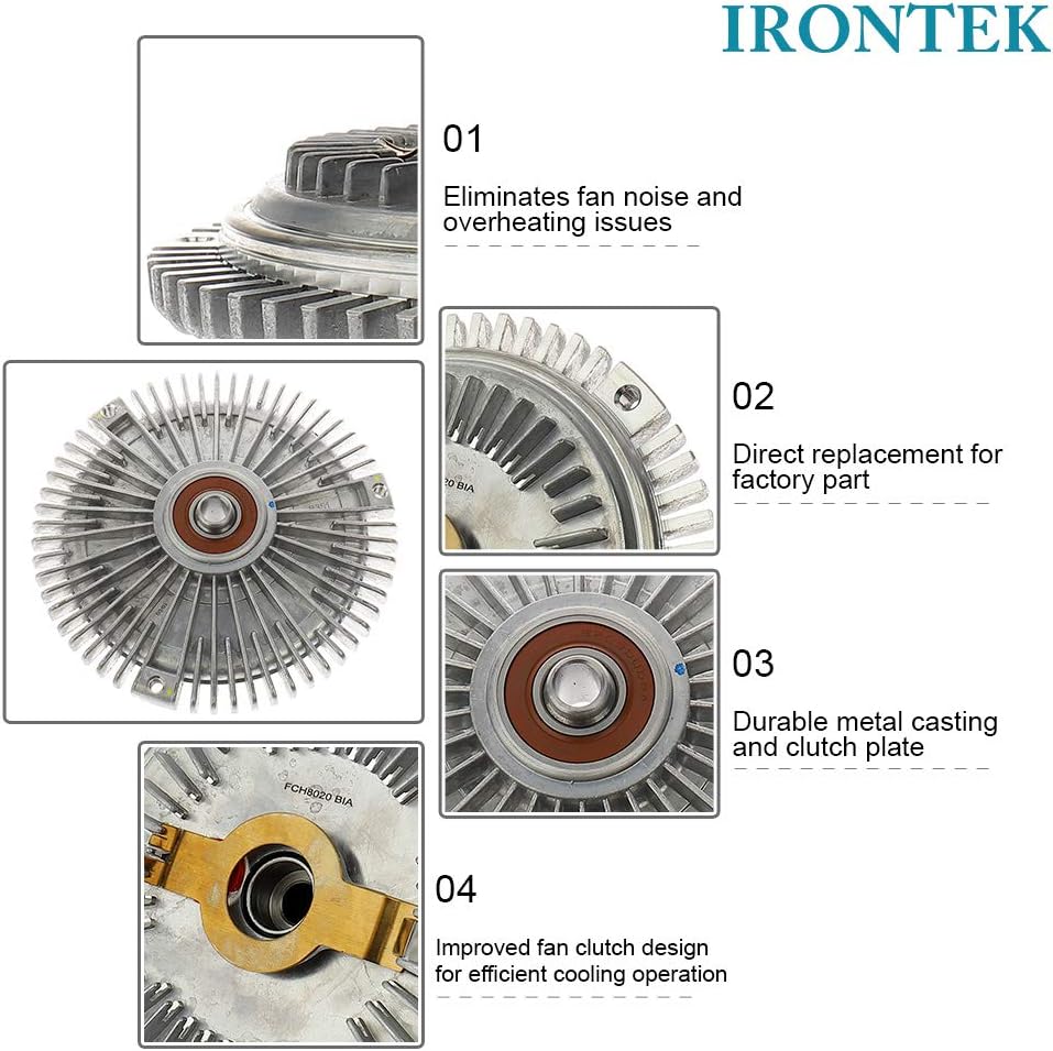 IRONTEK Engine Cooling Fan Clutch Compatible for Mercedes-Benz E320 S320 SL320 300SE 300SL Radiator Fan Clutch 1032000622 2693