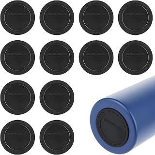 Teaaha 12 Pcs Silicone Rubber Bottoms for Tumblers, Silicone Bottoms for Tumblers, Rubber Bottoms for Sublimation Tumblers for Skinny Tumblers Wine Tumblers Sublimation Glass Tumbler (Black