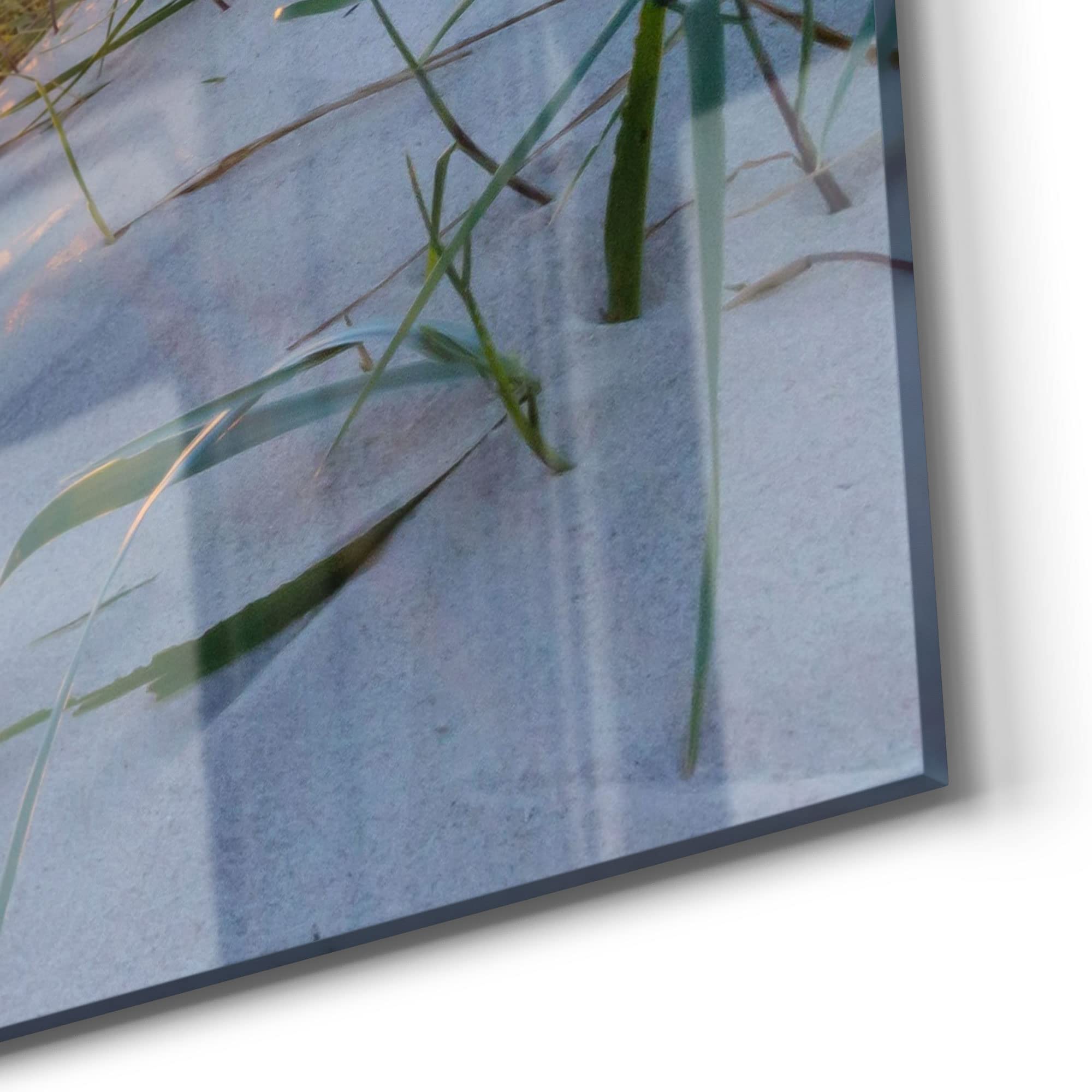 DEQORI Szklana tablica magnetyczna, wymiary 120 x 90 cm, motyw "Wieczne słońce nad Morzem Bałtyckim", tablica memo ze szkła, tablica magnetyczna z magnesami, pisakiem i chusteczką do kuchni i biura, tablica magnetyczna i do pisania
