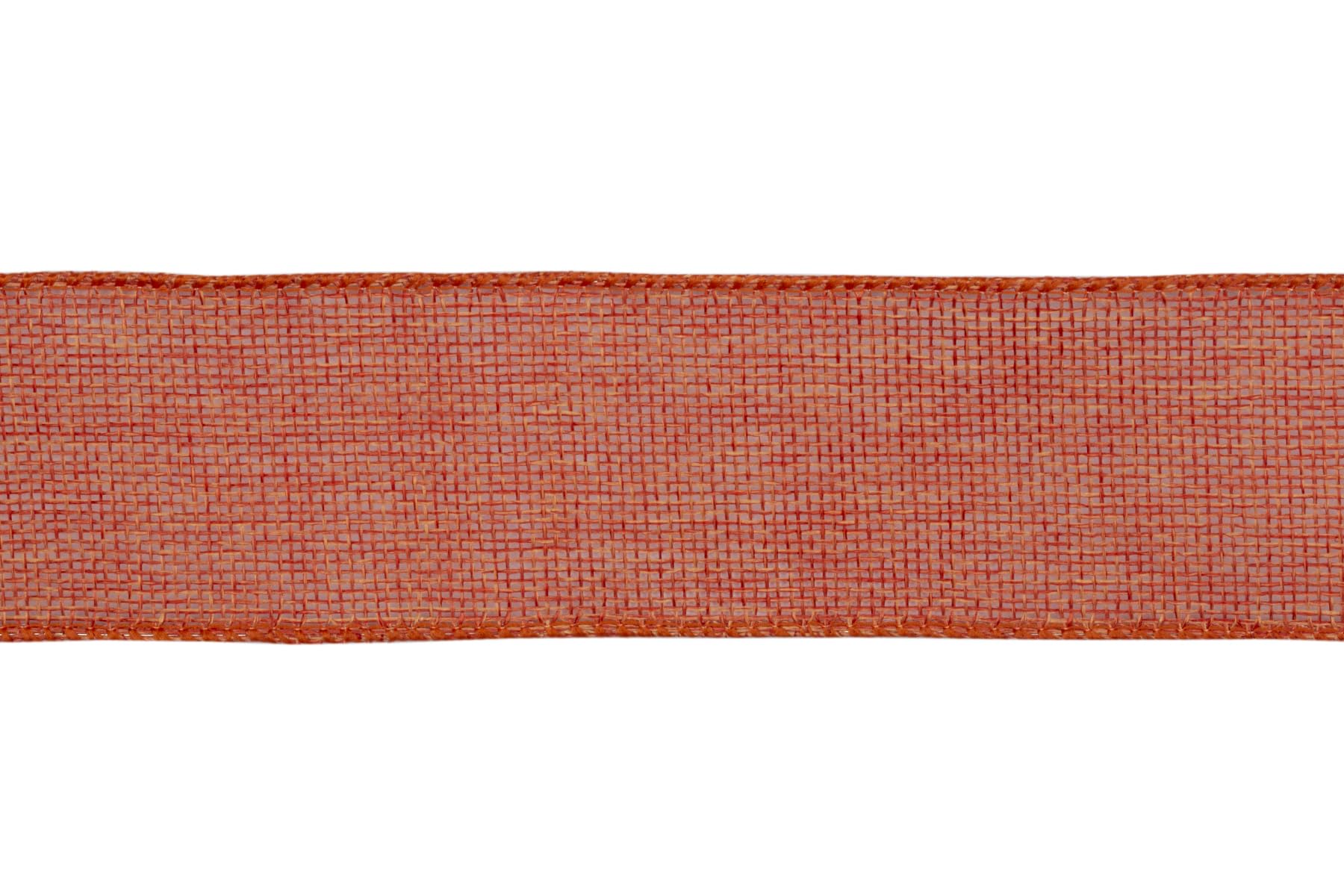 Ribbonitlux Honey Peach Burlap Wired Ribbon, 50mm x 18 Meters, Wired Edge Burlap Ribbon for Gift Wrapping Big Bow, Wreath - Image 2