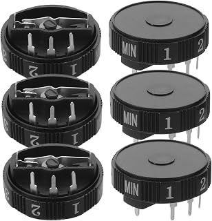 Yardwe 6pcs Rotary Potentiometer 50,000 Ohm Flat Top Design with Markings and Speed Control Dial 1-5 Scale Variable Resistor for Electronics Repair and Power Tool Repair
