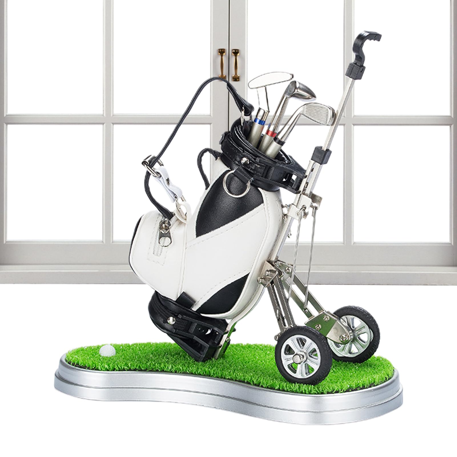 Set di penne da golf, set di penne da golf - Borsa da golf mini con trolley, 3 penne per mazze da golf | Souvenir unici da golf, riempitivi di calze natalizie per papà, uomini, golfisti adulti