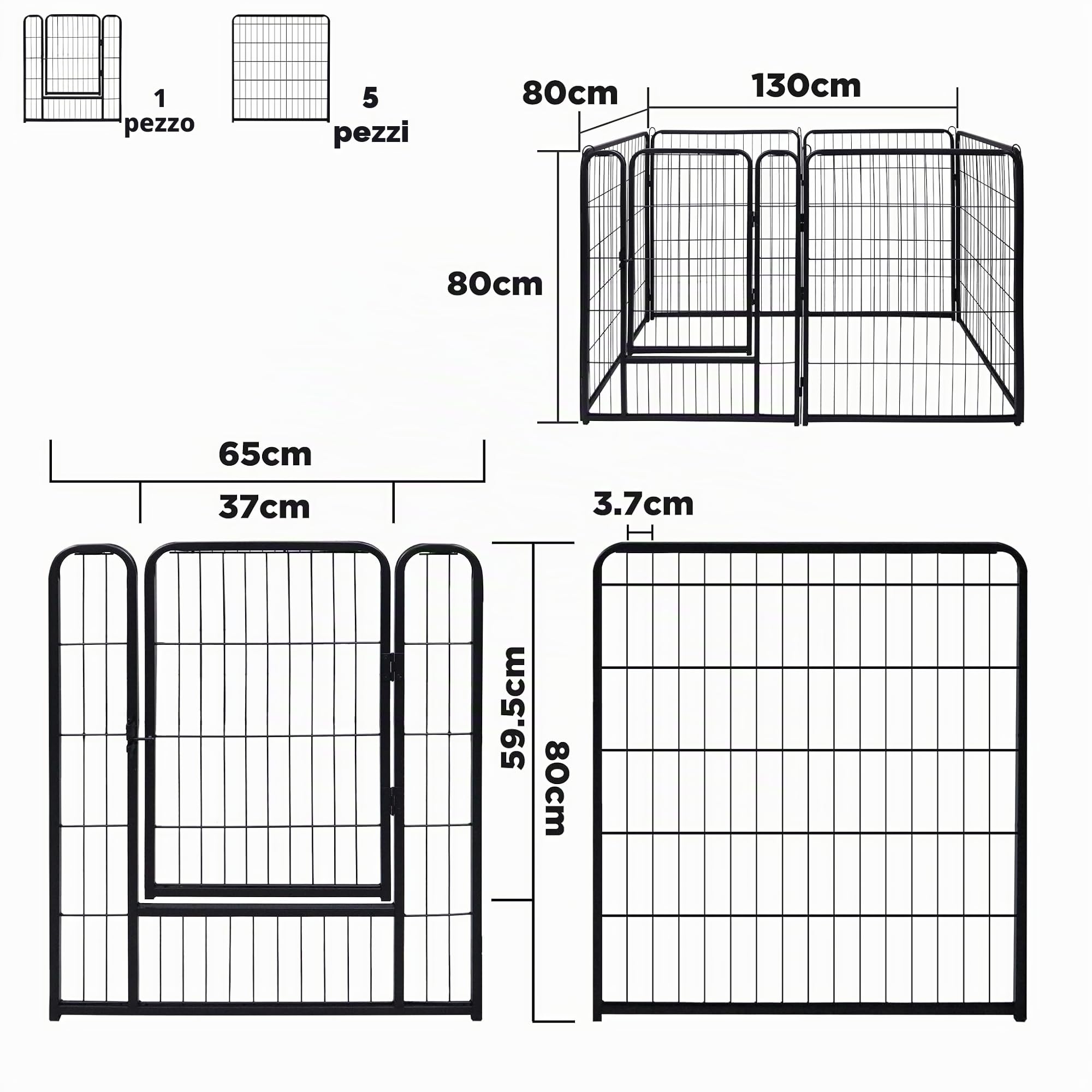 YUENFONG 6 cucchiaini per cuccioli, altezza 80 cm, per cani, conigli, piccoli animali (L, 396 x 65 x 80 cm)