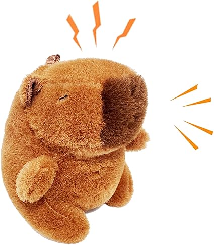 Dog Plush Toy with Squeak , Funny Capybara Stuffing Plush Dogs Chew Toy Bundle for Small Medium Large Dogs, Durable Chew Toy, Good for Dental Health Keep, Them Busy Best Birthday Gift (Capybara)