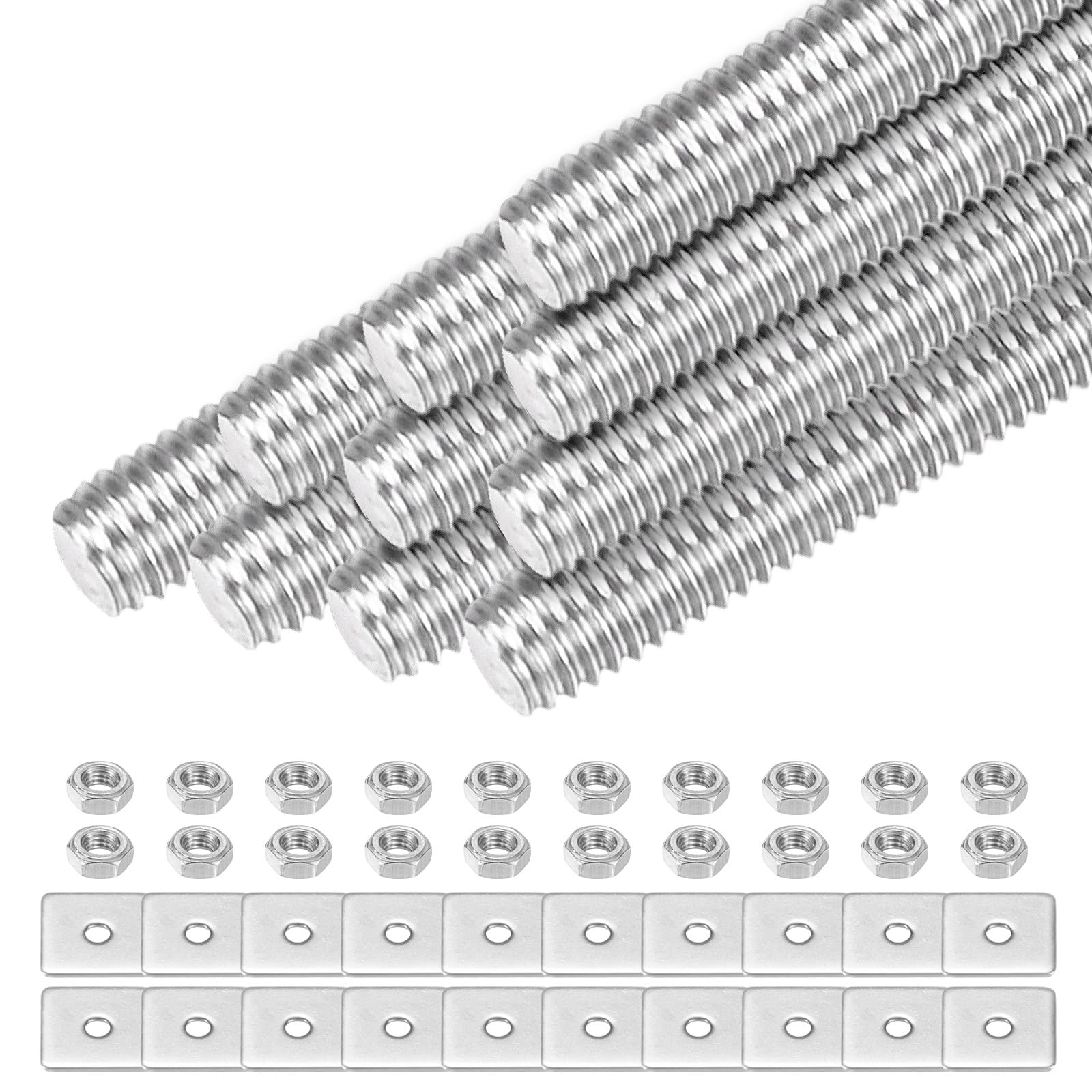 M METERXITY 10-Set Fully Threaded Rod M3x20mm 304 Stainless Steel โ image 1