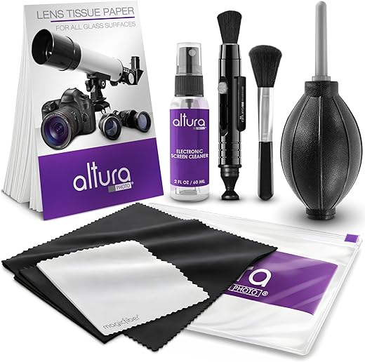 Altura Photo Professional Cleaning Kit for DSLR Cameras and Sensitive Electronics Bundle with 2oz Altura Photo Spray Lens and LCD Cleaner - Camera Accessories & Photography Accessories