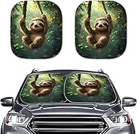 Vista 28 de Mumeson Parasol de dos piezas para parabrisas de automóvil de noche estrellada, parasol para rayos UV y reflector de calor para casi vehículos