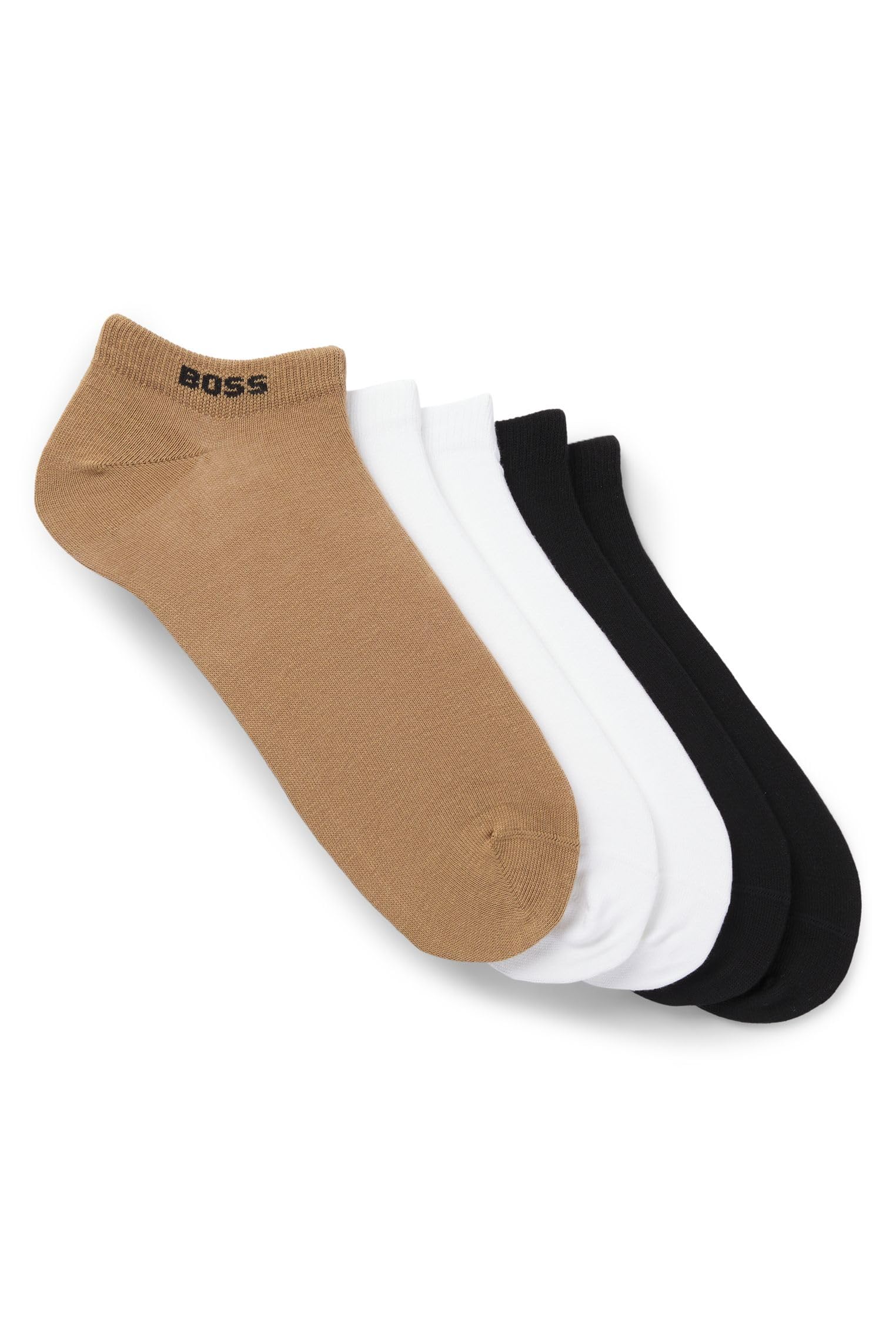 BOSS Herren 5P AS Uni CC Fünferpack Sneakers-Socken aus Baumwoll-Mix mit Branding