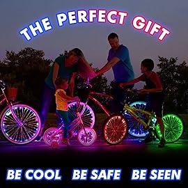Activ Life Spoke Mount Bike Wheel Lights - 360-Degree Glow Bicycle Wheel Lights - Holiday Stocking Stuffer - Bicycle Lighting for Kids - Easy Install & Light Up Bike Kit - Pack of 2, Pastel
