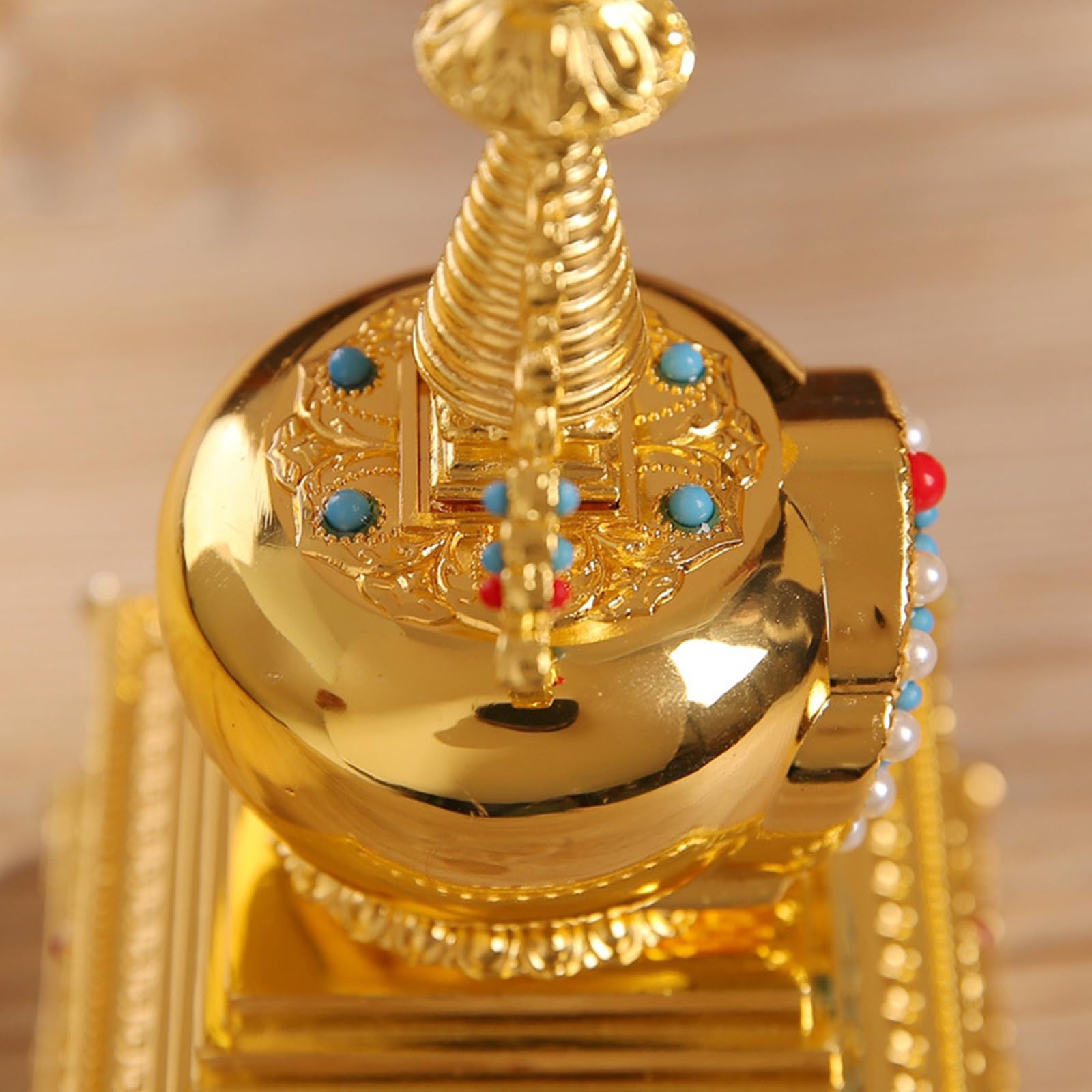 Kulturelle tibetische Stupa mit Perlenreliquien für EIN