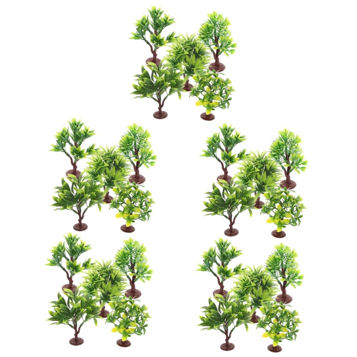50piezas Árboles Artificiales para Decoración De Paisaje Adornos De Jardín y Tablero De Arena De Simuladas para De Dinosaurios y