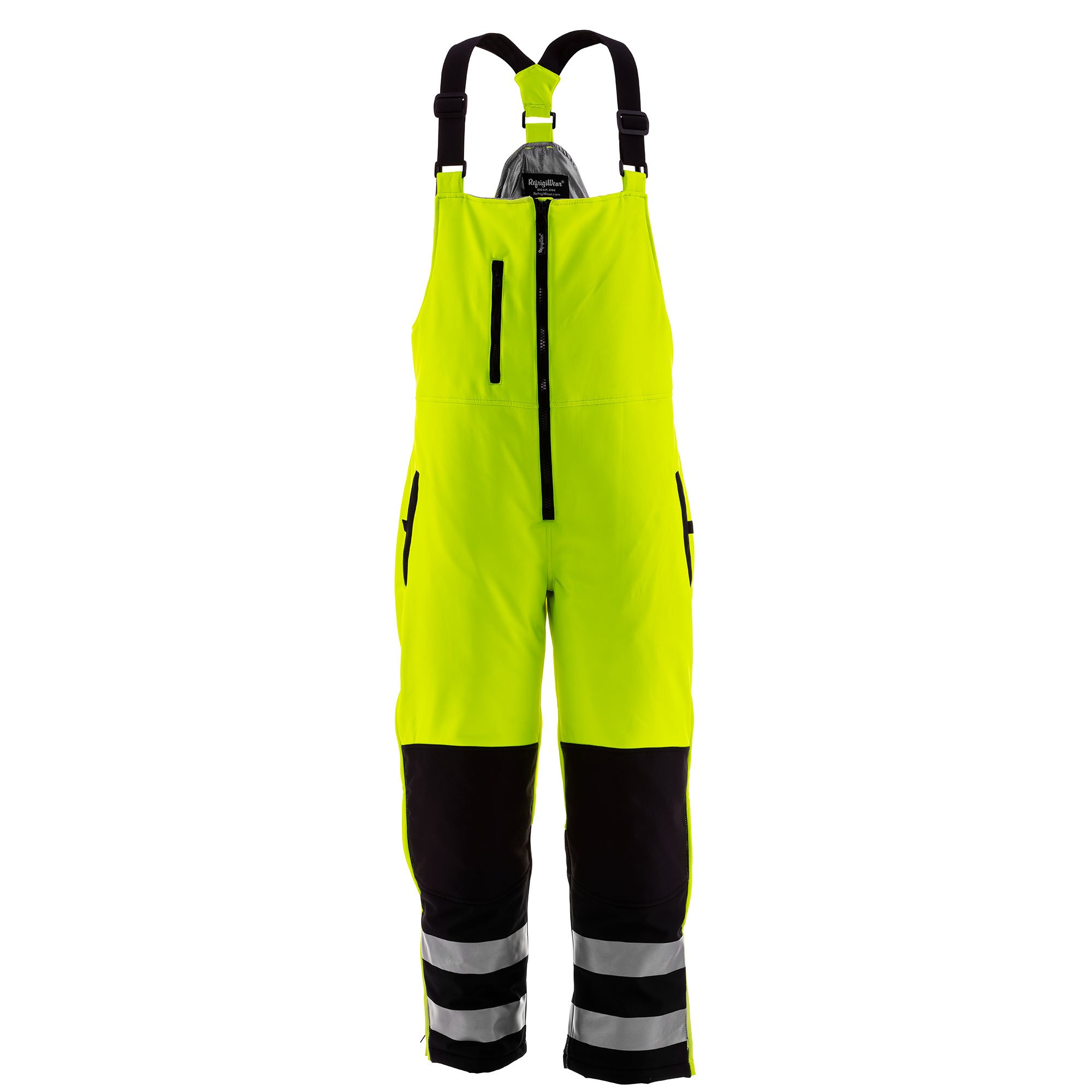 RefrigiWear Insulated Bib Overalls - Rated -20°F Insulated Coveralls - Wind-Resistant Snow Pants - Waterproof Mens Overalls