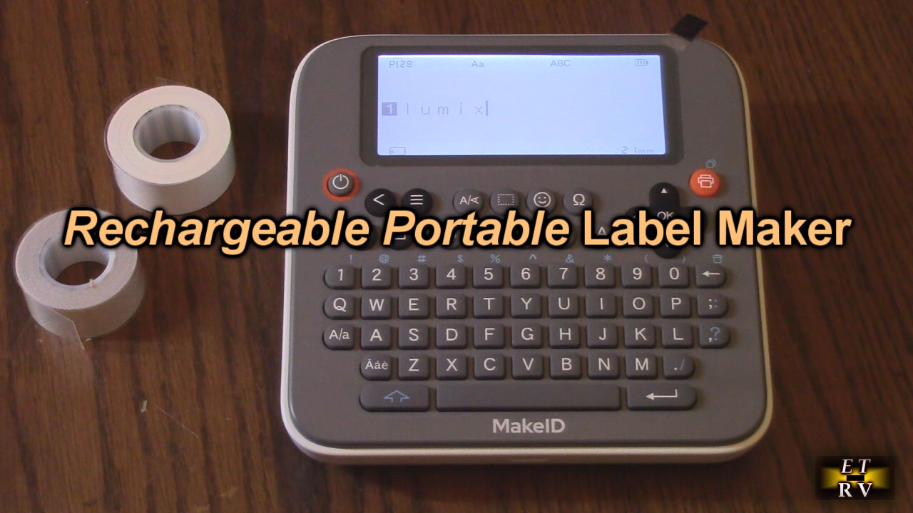 Makeid E1 Rechargeable Label Maker APP or QWERTY Keyboard, Prints 9
