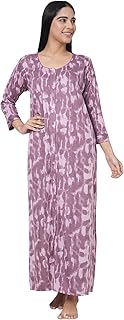 Noty® Women's- Maternity/Hospital/Delivery Gown- Poly Viscose Knits Fabric- Front Open | Printed | Round Neck with Button ... Price In India