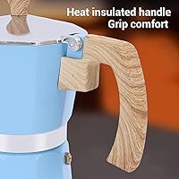 Vista 7 de Pssopp Cafetera al aire libre de 10.1 fl oz, sola válvula de aleación de aluminio Percolador de café eléctrico para el hogar Camping uso diario al