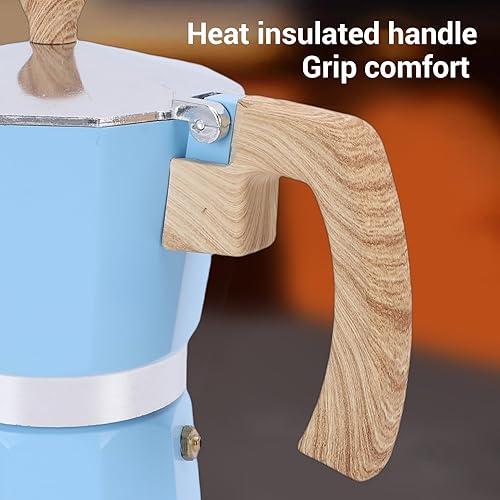 Miniatura 7 de Pssopp Cafetera al aire libre de 10.1 fl oz, sola válvula de aleación de aluminio Percolador de café eléctrico para el hogar Camping uso diario al