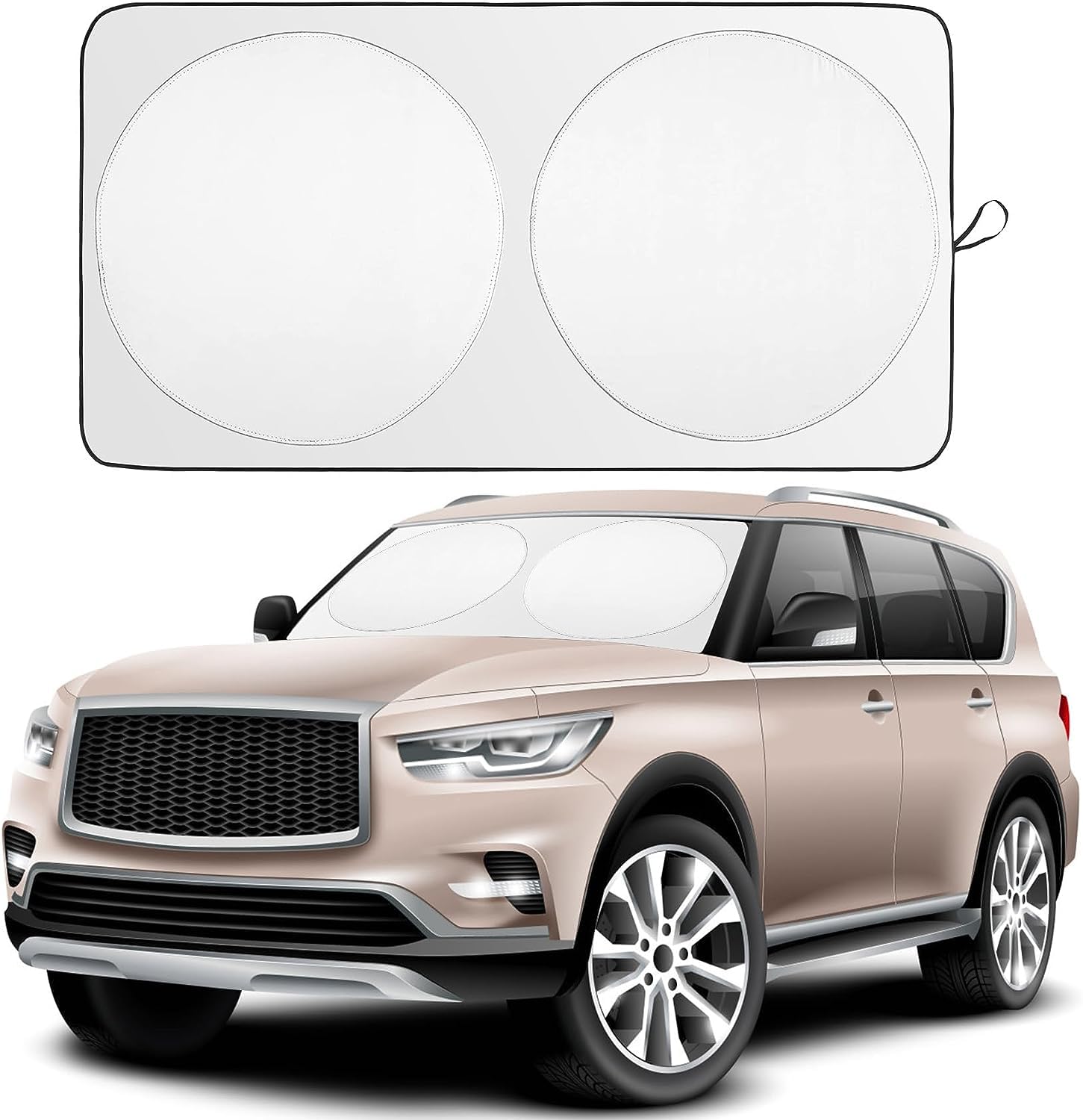 Protection Pare-brise UV Pare-soleil Pliant Mercedes GLC X254 2022-2025 - Protection UV 6 Couches Réfléchissante écran Solaire Voiture - 2