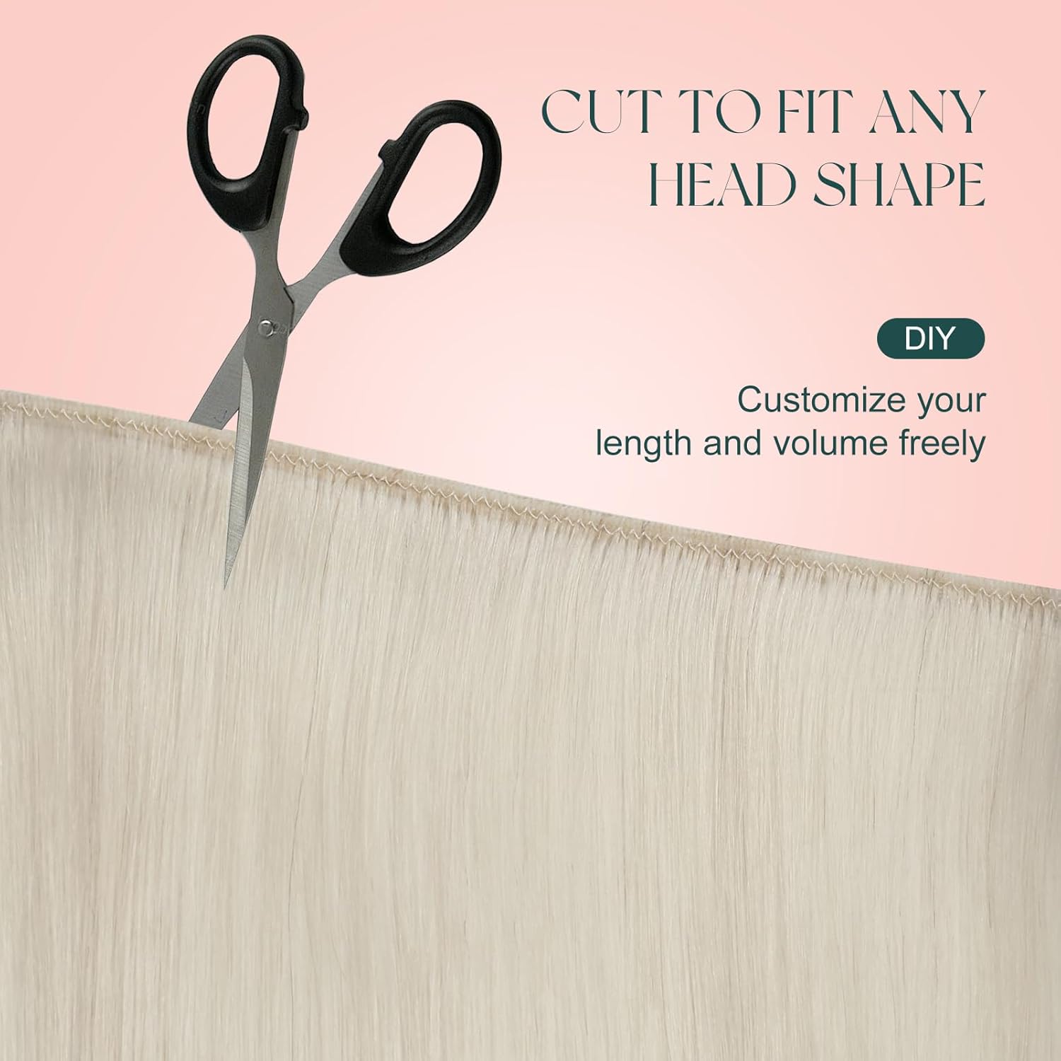 Easyouth 22 Inch Weft Hair Extensions Human Hair Blonde Sew in Hair Extensions Real Human Hair White Blonde Soft and Smooth Human Hair Extensions Sew in for Women 100G