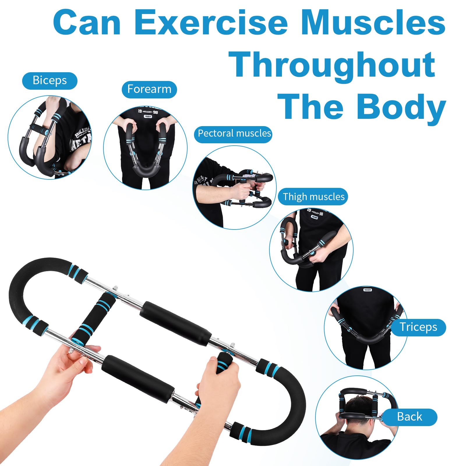 Twister Armtrainer, Appareil d'entraînement Poitrine et Muscles réglable (30-50 kg) – Portable, Détachable, Idéal pour Dortoir, Fitness et Voyage