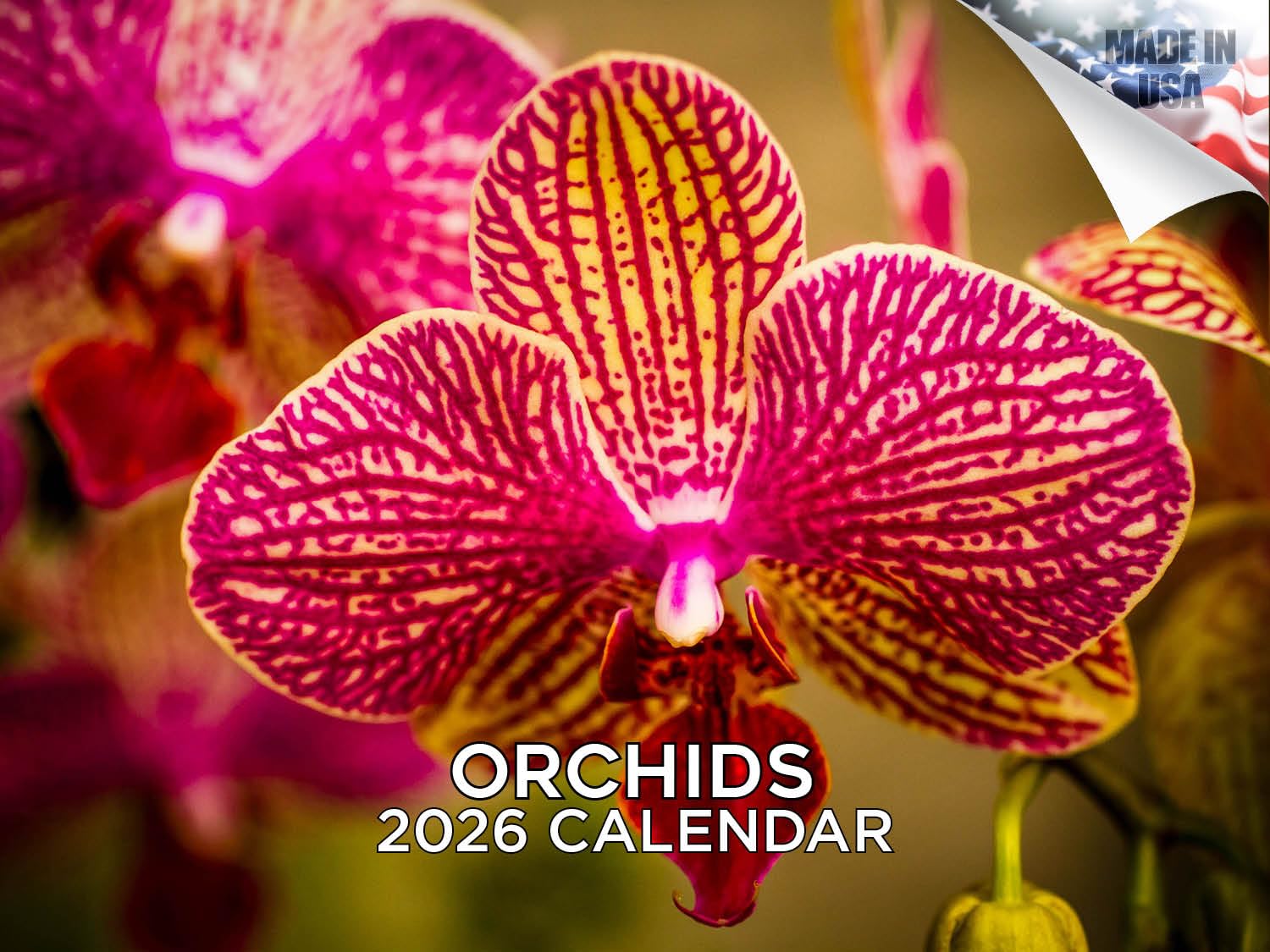 Calendario de orquídeas 2024 2025 – Calendario mensual de pared – 12 x 18 pulgadas abierto – Papel grueso que no se corre – Regalo – Planificador académico para profesores, calendario de organización