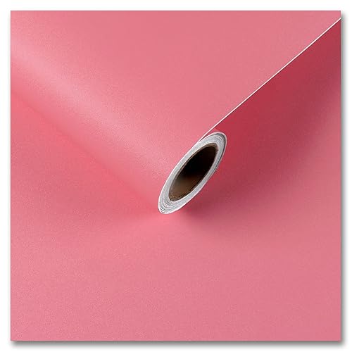 CRE8TIVE Coral Pink Wallpaper Stick and Peel for Bedroom Pink
