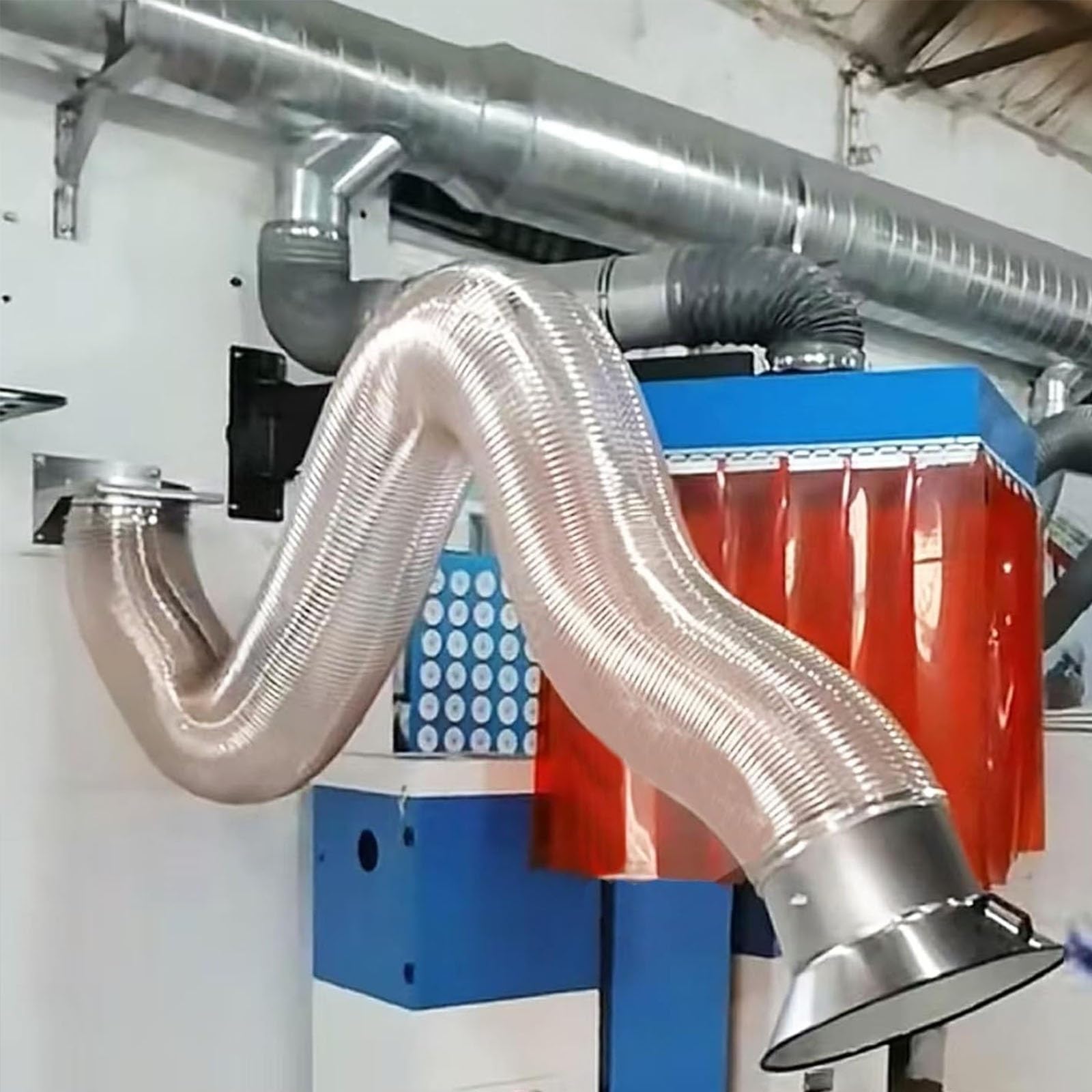 Manguera flexible transparente de recogida de polvo con alambre de acero en espiral, duradera para la gestión de desechos