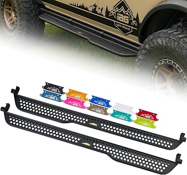 IAG Full Length EZ-Step for Ford Bronco 2021+ 4 Door w/Rockrail Neon Yellow
