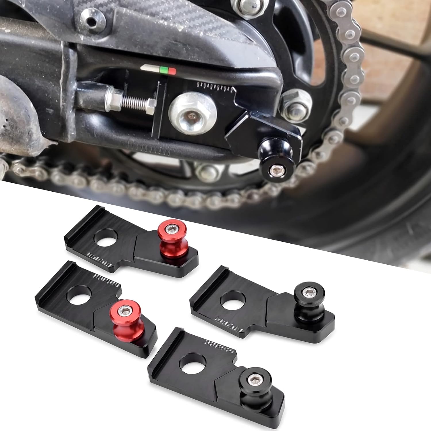 LEDISHUN Chain Tensioner, Swing Arm Sliders Spools Stand