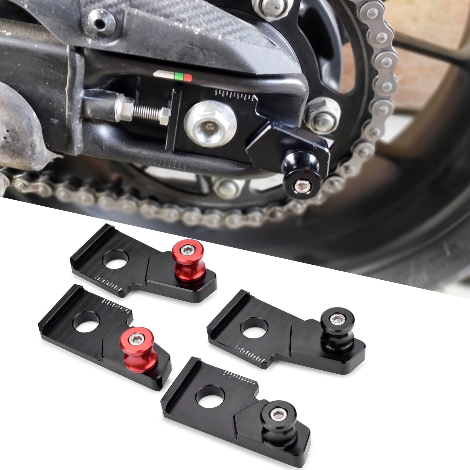 Amazon.com: LEDISHUN Motorcycle Chain Tensioner, Swing Arm Sliders