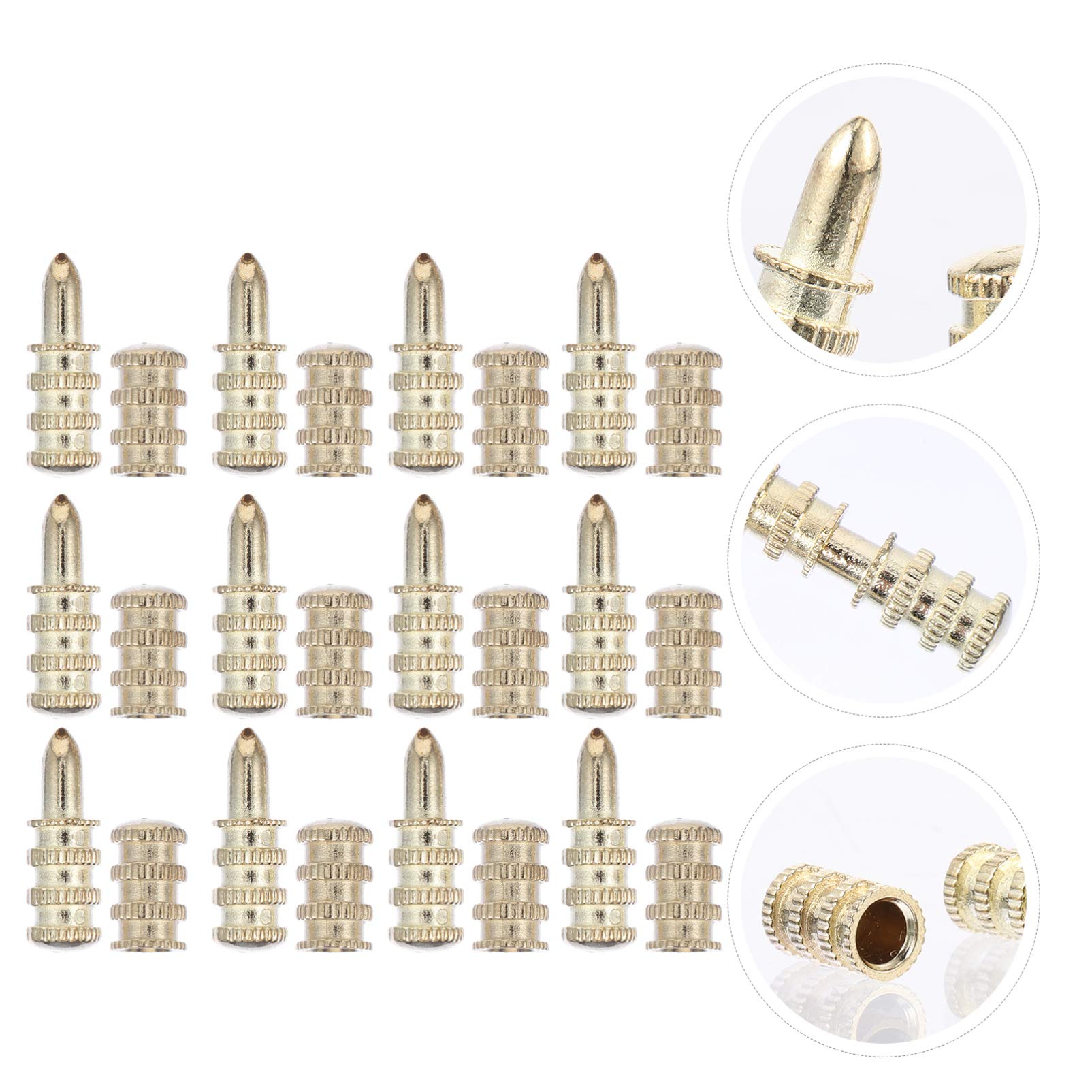 POPETPOP Escritorio Conector Perno de La Tabla de La Tabla de Alineadores Pin de Alineación Pines Hardware Hardware Pines de Latón con Insertos Roscados para Madera
