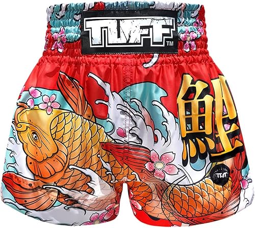 TUFF - Pantalones cortos deportivos para Muay Thai, boxeo y artes marciales, ropa de entrenamiento y gimnasio