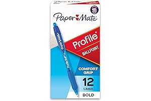 Profile Blue PaperMate Retractable Pens - 1.4mm Bold Point Smooth Ink