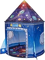 KAIVEE Rocket Ship Space Pop Up Play Tent for Kids - Astronaut Pretend Playhouse, Fun Gift for Boys Girls Ages 3-5