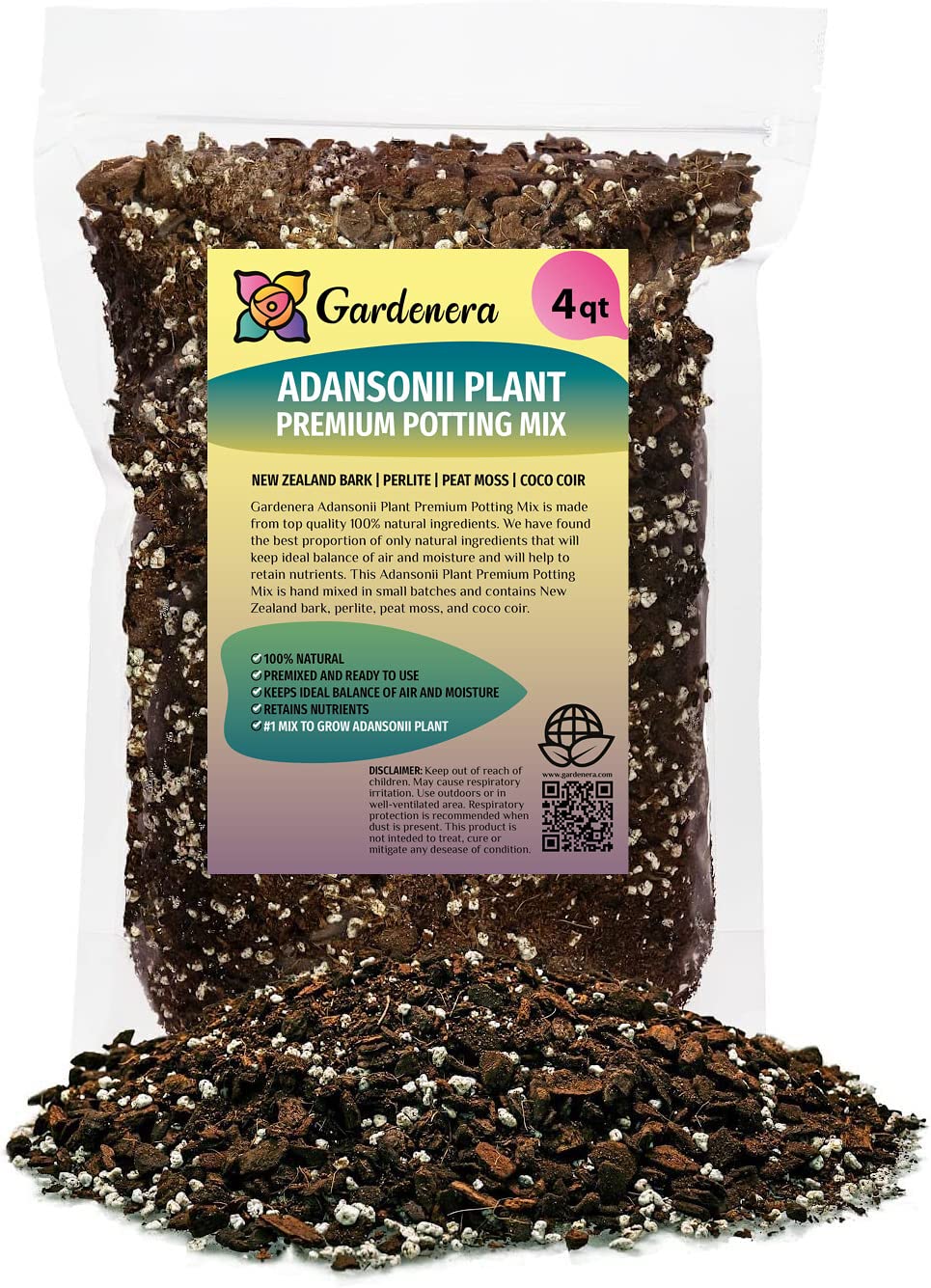 Amazon.com : Monstera ADANSONII Plant Soil: Expert Blend for Optimal Growth  & Root Development by Gardenera - 4 Quart : Patio, Lawn & Garden